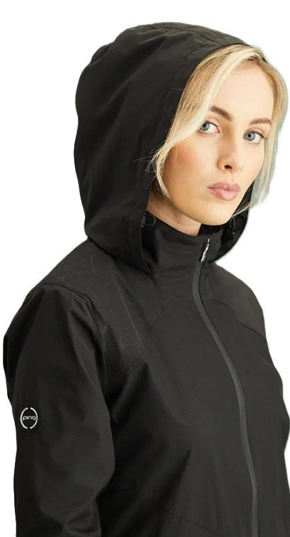 PING Milli Hooded nepremokavá dámska bunda, čierna