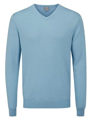 PING Sullivan V-Neck pánsky sveter, nebesky modrý