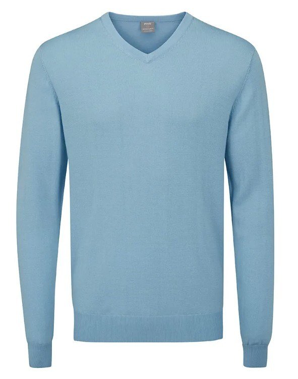 PING Sullivan V-Neck pánsky sveter, nebesky modrý