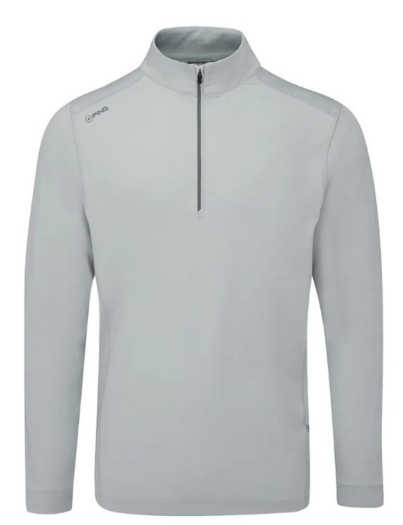 PING Latham Half Zip pánsky midlayer, pearl grey