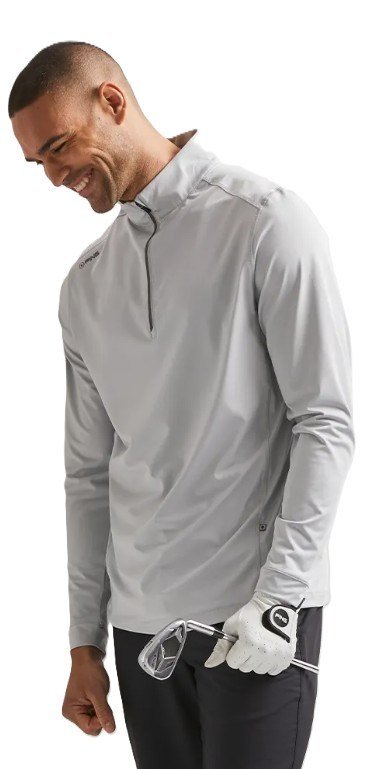 PING Latham Half Zip pánsky midlayer, pearl grey