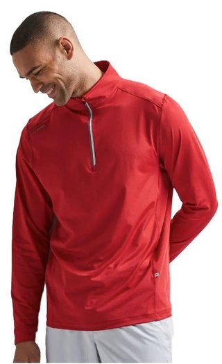 PING Latham Half Zip pánsky midlayer, rich red