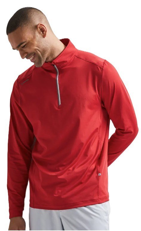 PING Latham Half Zip pánsky midlayer, rich red