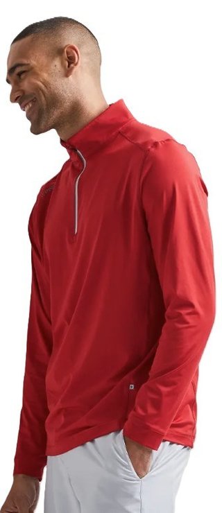 PING Latham Half Zip pánsky midlayer, rich red