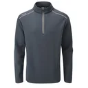 PING Ramsey half zip ribbed fleece pánsky pullover, navy