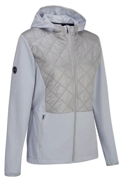 PING Gem Hybrid Hooded dámska bunda, gem quiet grey