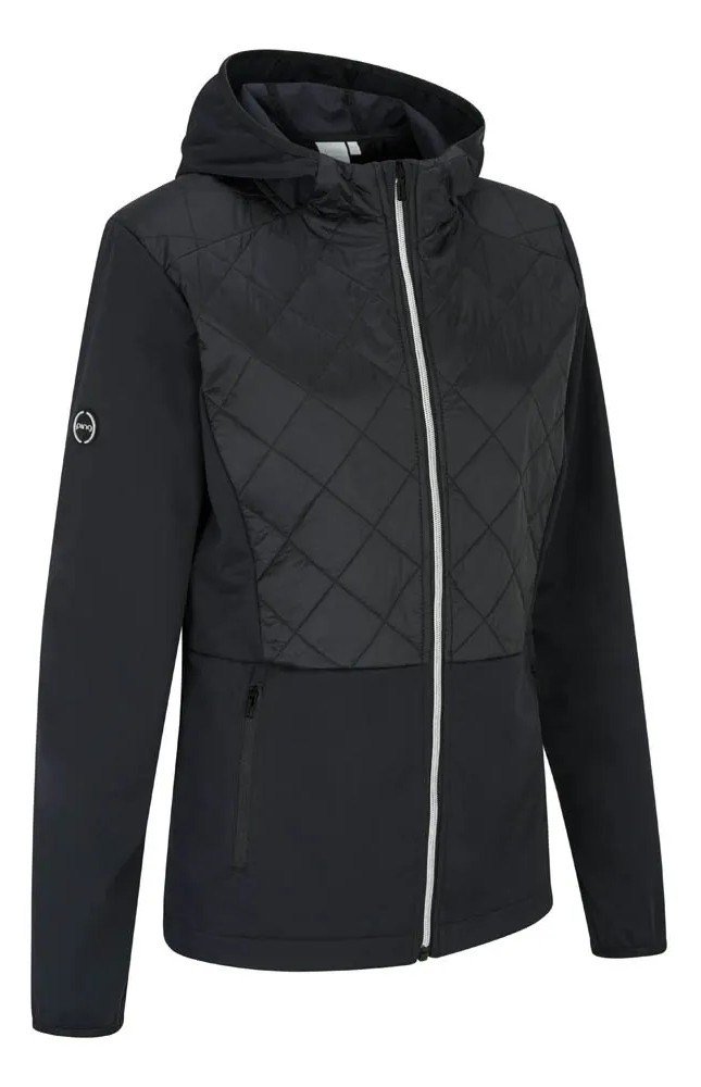 PING Gem Hybrid Hooded dámska bunda, čierna