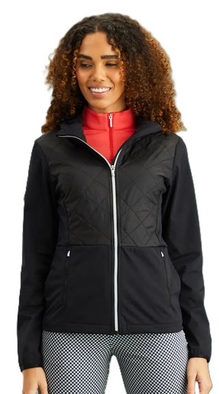 PING Gem Hybrid Hooded dámska bunda, čierna
