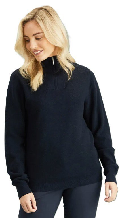 PING Kaylah Half Zip Lined dámsky sveter, navy