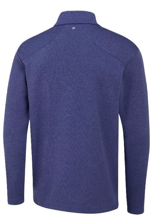 PING Ramsey half zip ribbed fleece pánsky pullover, twilight marl