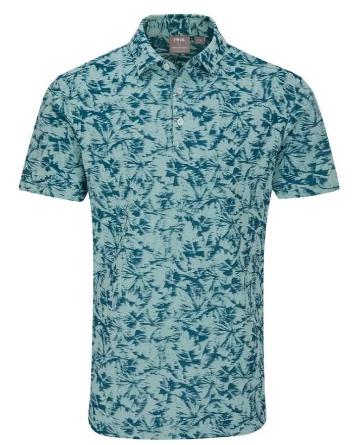 PING Diego pánske polo, misty green multi