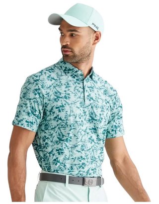 PING Diego pánske polo, misty green multi