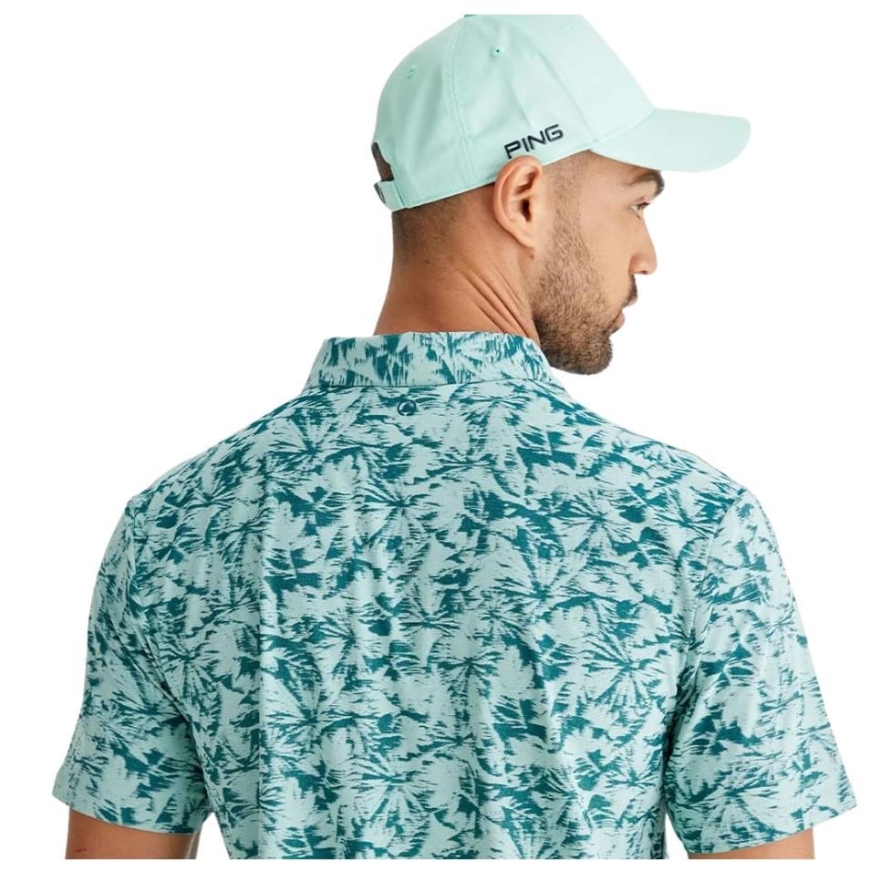 PING Diego pánske polo, misty green multi