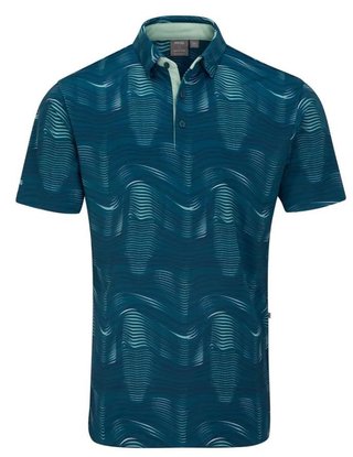 PING Optic Groove pánske polo, forest multi