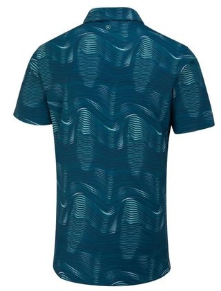 PING Optic Groove pánske polo, forest multi