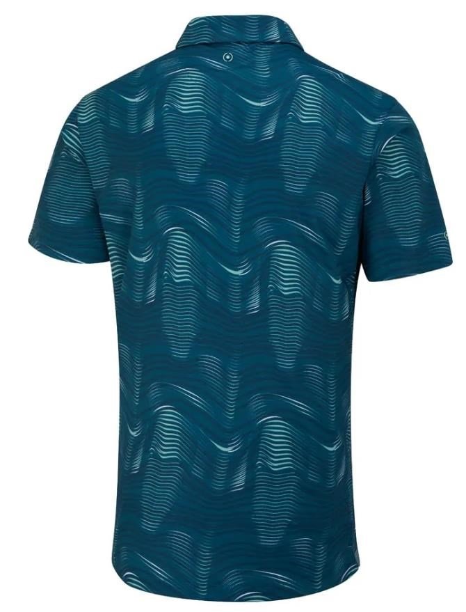 PING Optic Groove pánske polo, forest multi