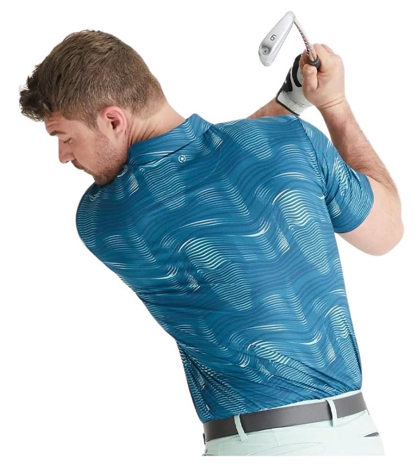 PING Optic Groove pánske polo, forest multi