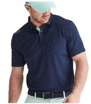 PING Kenan Textured pánske polo, navy