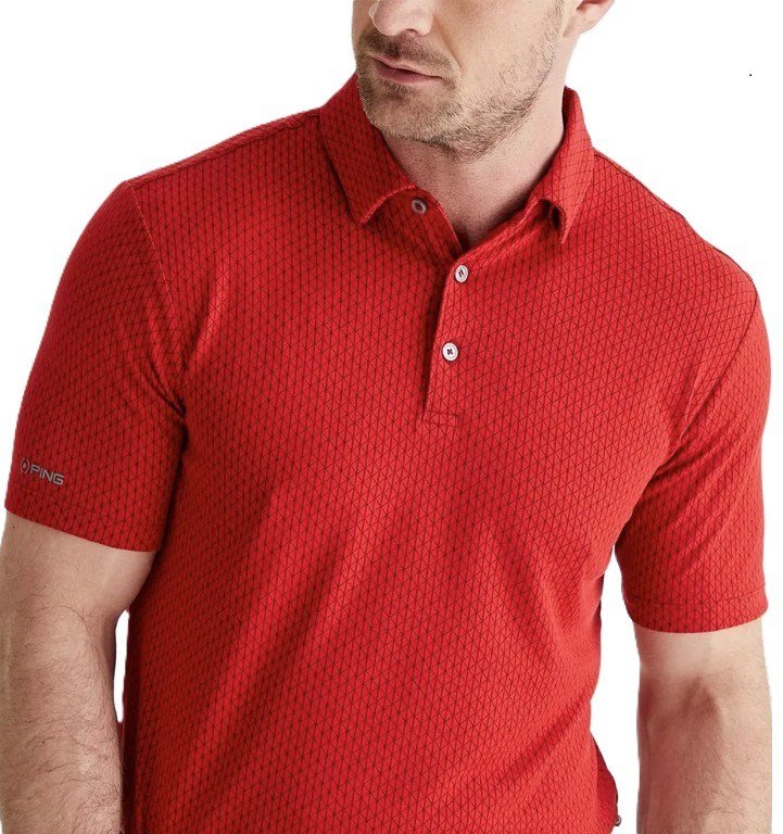 PING Hershel pánske polo, rich red multi
