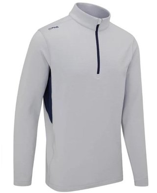 PING Rhodri Half Zip Fleece pánska mikina, silver/navy