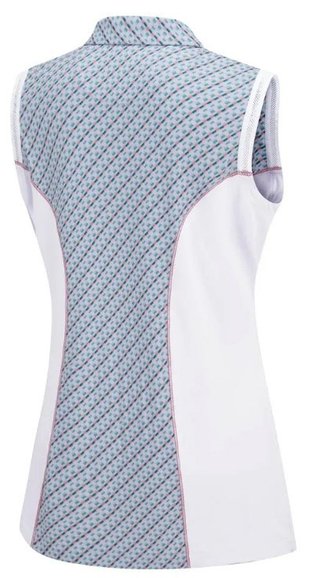 PING Colleen Sleeveless dámske polo, neoteric/biela