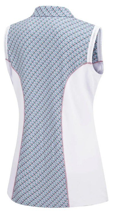 PING Colleen Sleeveless dámske polo, neoteric/biela