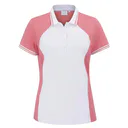 PING Ali dámske polo s krátkym rukávom, sweet pea/white