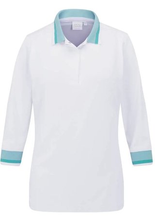 PING Lindsey dámske polo, white/bright aqua