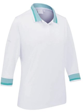 PING Lindsey dámske polo, white/bright aqua
