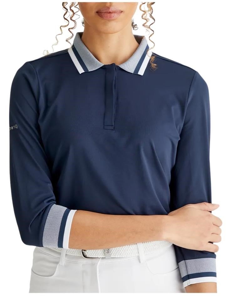 PING Lindsey dámske polo, navy/biela