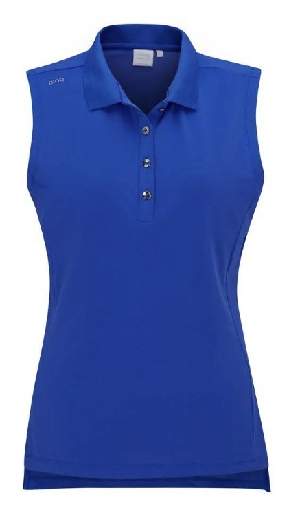PING Solene Sleeveless dámske polo, ultra blue