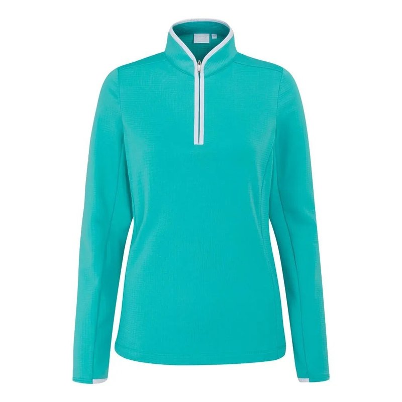 PING Abigale Fleece dámska mikina, jasná aqua