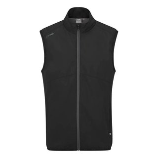 PING Ashbourne pánska fleece vesta, čierna/asfalt