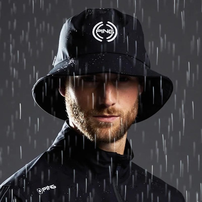 PING SensorDry waterproof pánsky bucket hat, čierny