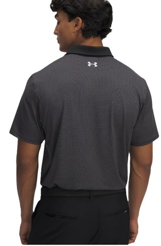 Under Armour T2G Printed pánske polo, black/halo gray