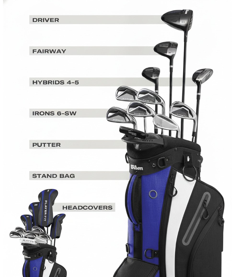 Wilson PlayerFit Premium pánsky golfový set, oceľ