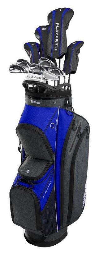 Wilson Player Fit Premium pánsky golfový set, grafit + cart bag, červený