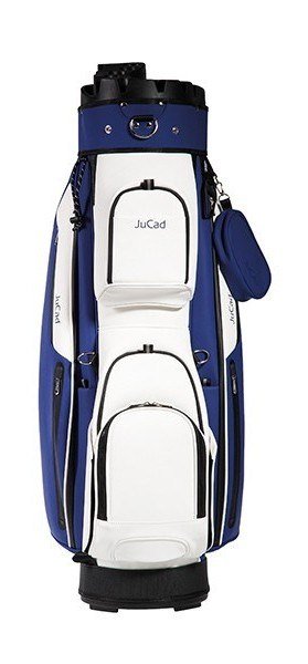 JuCad First Class Revolution cart bag, kráľovská modrá/biela