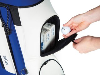 JuCad First Class Revolution cart bag, kráľovská modrá/biela