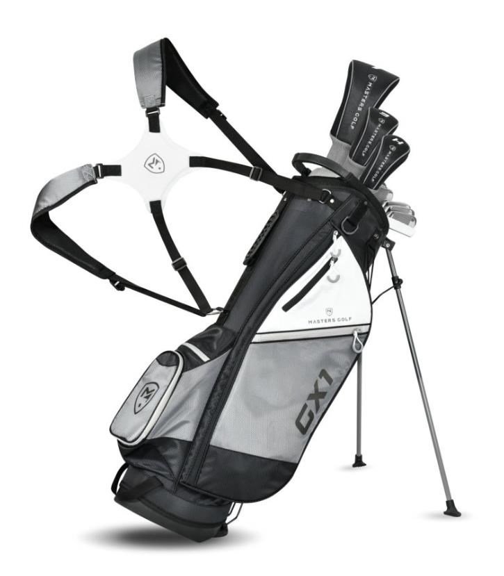 Masters GX1 Gts pánsky golfový set, grafit, + stand bag, čierna/sivá/biela