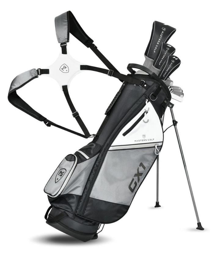 Masters GX1 Gts pánsky golfový set, grafit, MLH + stand bag, čierna/sivá/biela