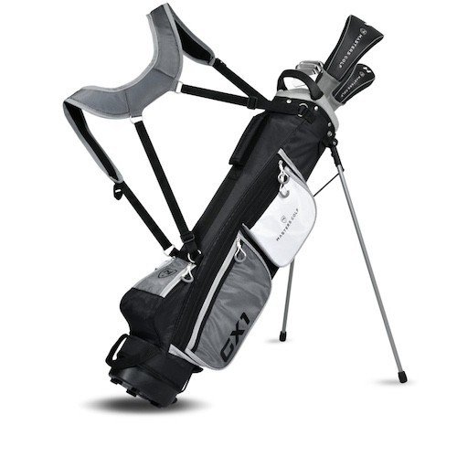 Masters GX1 Gts pánsky golfový polset, grafit + stand bag, čierny/sivý/biely
