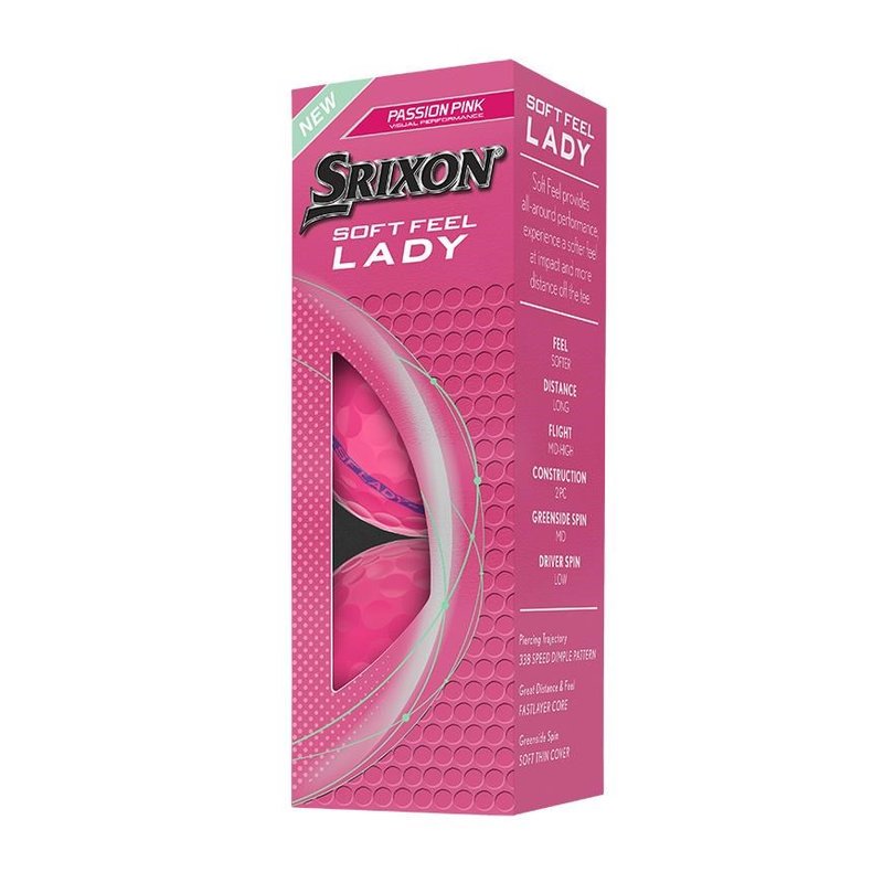 Srixon Soft Feel Lady dámske golfové loptičky, ružové