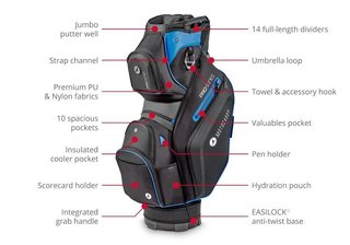 Motocaddy Pro-Series cart bag, čierno/limetkový