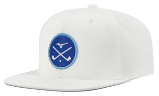 Mizuno Crossed Clubs Snapback golfová šiltovka, biela