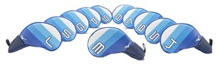 Mizuno Tour Iron Headcovers 2025, biela/modrá