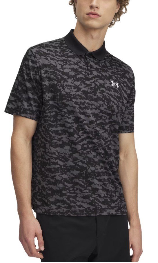 Under Armour Matchplay Printed pánske polo, čierne