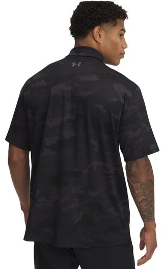 Under Armour Playoff 3.0 Printed pánske polo, čierne