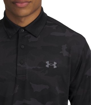 Under Armour Playoff 3.0 Printed pánske polo, čierne