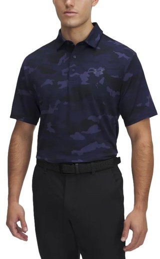 Under Armour Playoff 3.0 Printed pánske polo, midnight navy/downpour grey